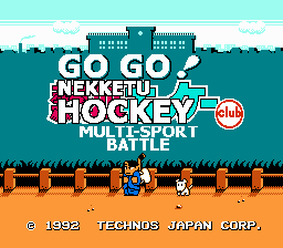 Ike Ike! Nekketsu Hockey Bu (english translation) Title Screen